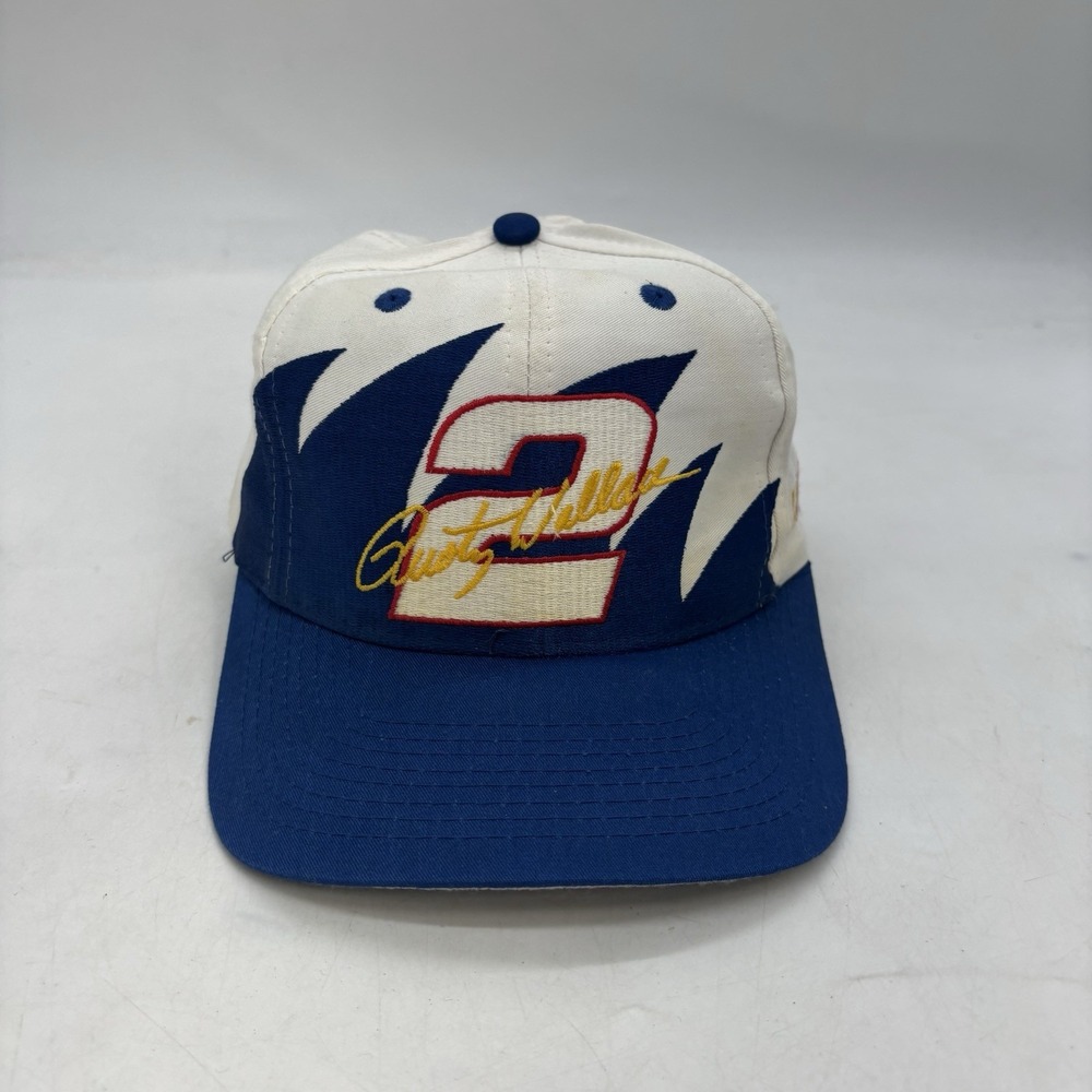 Vintage Nascar Rusty Wallace Sharktooth Hat Cap Logo 7 Racing SnapBack Hat OSFA
